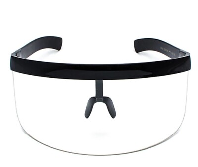 Occhiali Da Sole Con Scudo Futuristico Oversize Per Donna Uomo Moda - Foto 3