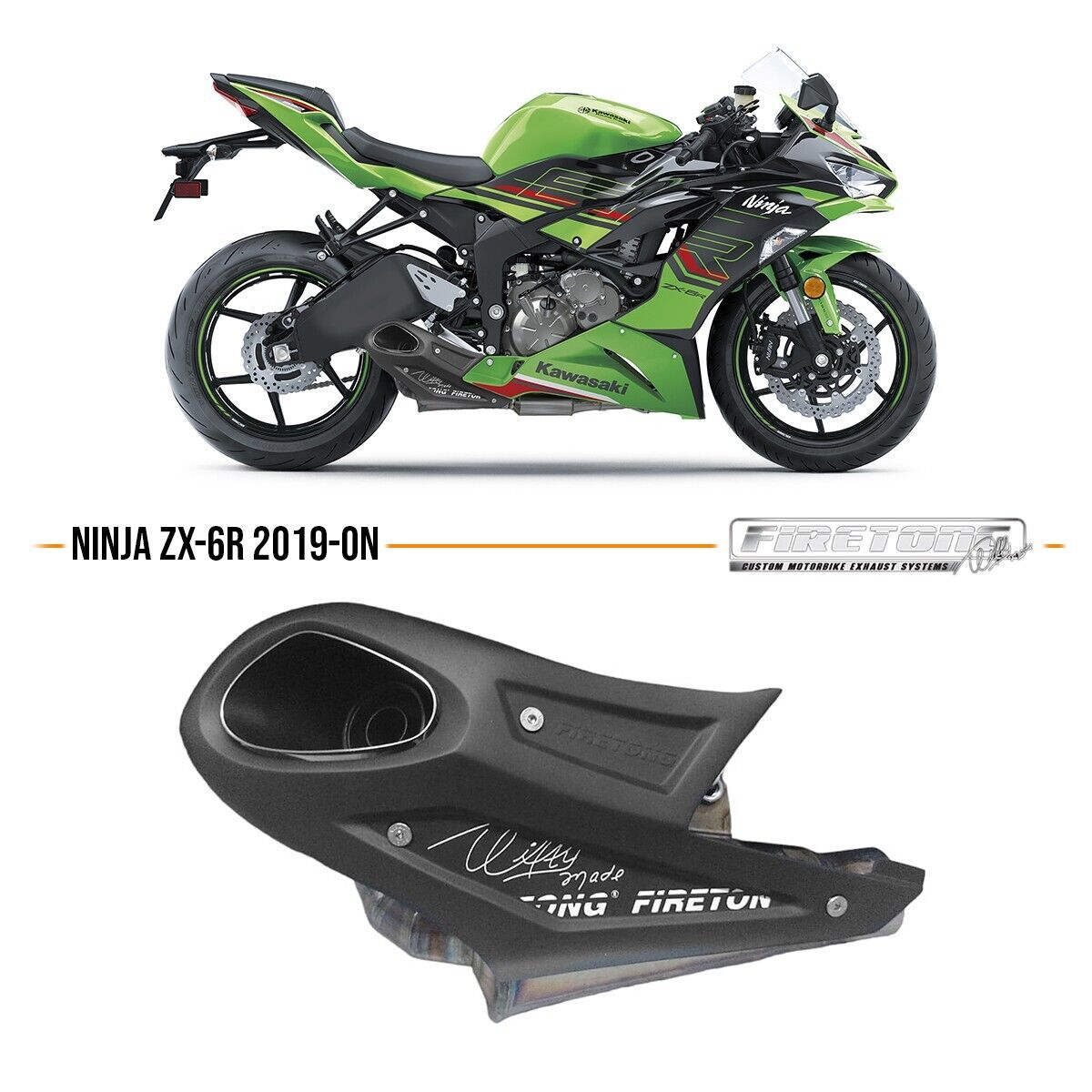 Kawasaki ZX-6R 2019 2025 Slip on Exhaust System Muffler Kawasaki ZX-6R 2019 2025 Slip on Exhaust System Muffler