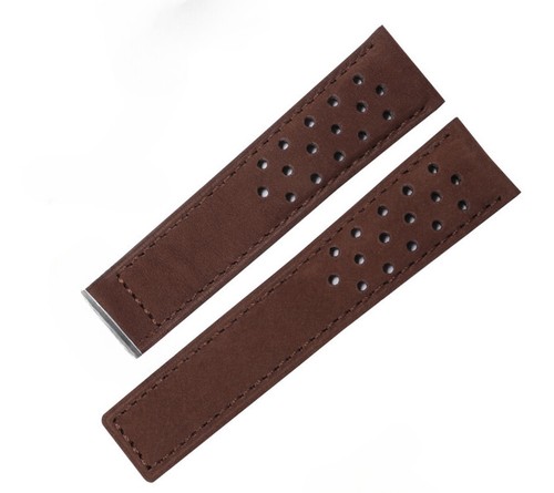 Brushed Cowhide Genuine Leather Watch Band Straps Mens 20 22 24mm Fits Tag Heuer - Picture 8 of 18