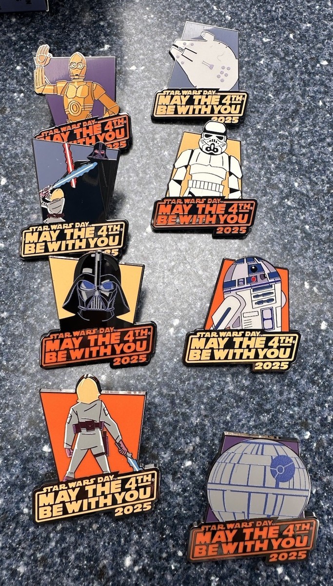 スターウォーズ ミステリーピン 2025 2点セット NEW Disney 2025 Star Wars MAY THE 4TH BE WITH YOU Mystery