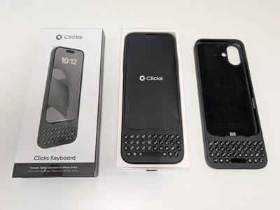 2x Clicks Keyboard Case for iPhone 16 Plus (main and spare, READ)
