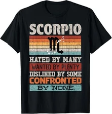 NEW LIMITED Zodiac Sign Funny Scorpio Hated T-Shirt S-3XL