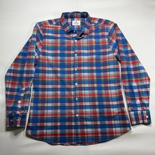 Mizzen Main Men's Long Sleeve Multicolor Plaid Button Up Shirt - XL Trim Fit