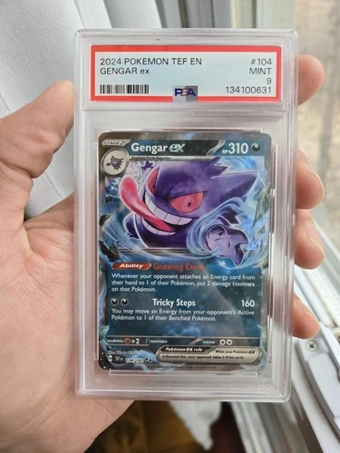 PSA 9 POKEMON GENGAR EX Gengar ex 104/162 SV05: Temporal Forces Holo PSA 9✨