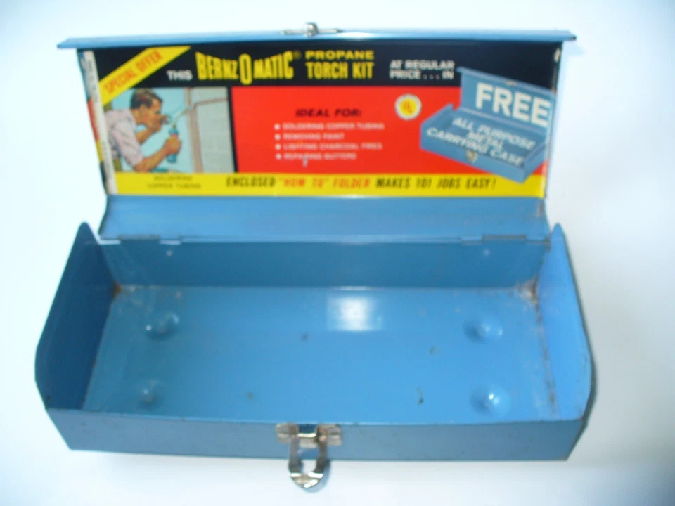 VTG BernzOmatic All Purpose BLUE Torch Kit Campers Propane TX 10 HW - Image 2 of 4