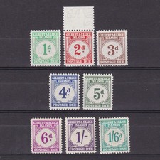 GILBERT & ELLICE 1940, SG# D1-D8, CV £180, Postage Due, MH