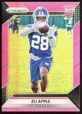 2016 Panini Prizm ELI APPLE Pink Prizm Rookie Card RC #223 Giants A01. rookie card picture