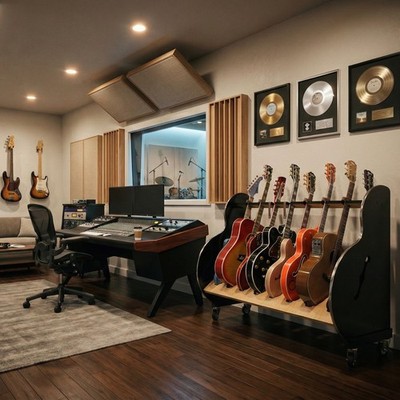 Mobile 8 Guitar Stand for Acoustics or Electrics - Nitro Safe | The Session-Pro 