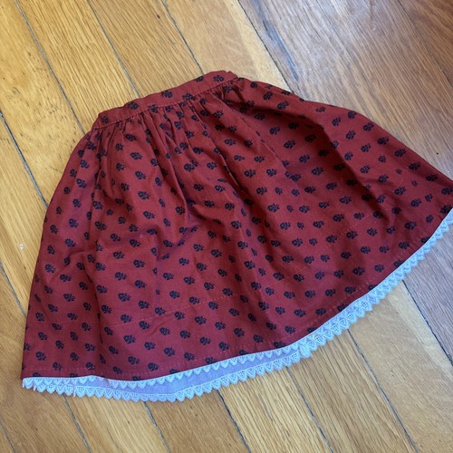 Pleasant Company Josefina Falda Roja American Girl 18” 3395 Vintage Flor Encaje