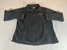 Columbia Jacket Womens XL Black Fleece Benton Springs Full Zip Outdoor Hiking