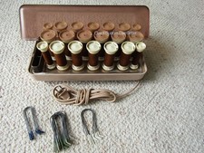 Clairol Custom CareSetter KF-20 Flocked Velvet Hot Roller Hair Curler w Clips