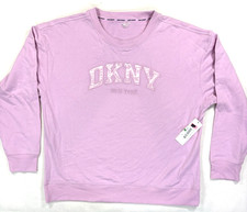 DKNY Sport Women's Sweatshirt Pink Large Crew Neck Long Sleeves NEW