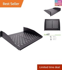 2U 19-Inch Universal Vented Rack Mount Cantilever Server Cabinet Shelf 14-Inc...