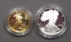 1986 Gold & Silver PROOF Eagles.  Both 1 troy oz each.  In Capsules only.