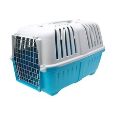 TRASPORTINO CANE GATTO DA VIAGGIO IN PLASTICA CON PRATICA MANIGLIA 55X36X36CM