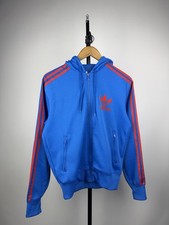 00s Adidas Originals Blue Red 3-Stripes Hoodie Retro Men  s S Size
