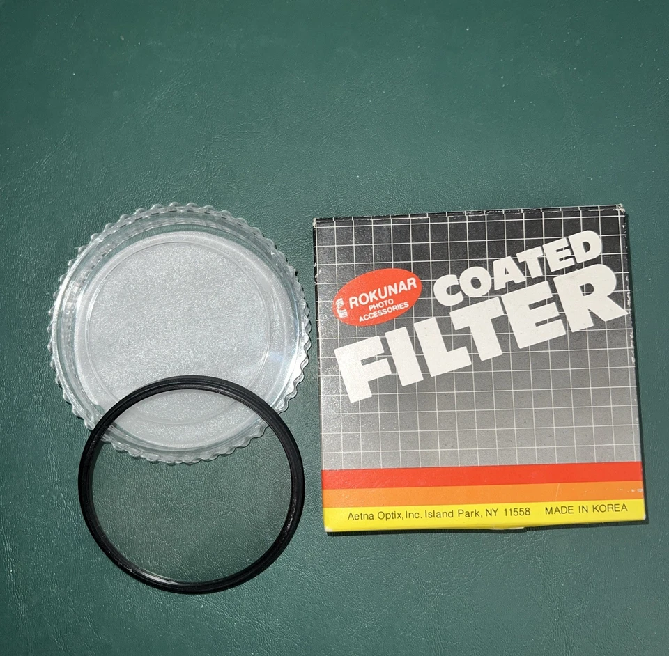 Rokunar Vntg 90s NIOP Coated Filter Camera Lens, UV 72mm, Korea - Image 2 of 4