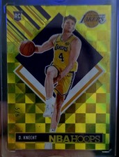 2024 Panini NBA Hoops Dalton Knecht #294 Yellow Checkerboard 5/5 Print Run Mint