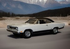 1969 69 Plymouth Gtx 440 White Black Vinyl Roof Rr 164 Diorama Replica Vhtf