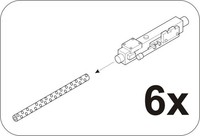 Cmk 129-5064 - 1:32 Browning M2 6Pcs. Wwii Aircraft Gun - Neu