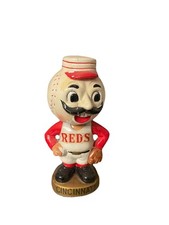 Rare Cincinnati Reds Baseball Head Bobble head Nodder 1960s Gold Base Nice