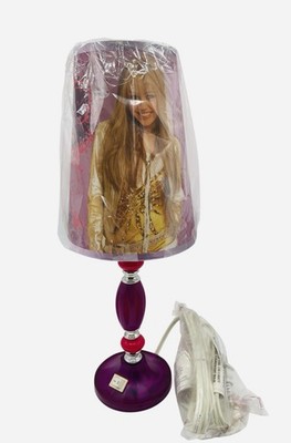Disney Channel HANNAH MONTANA Miley Secret Star 16  Pink Purple Table Lamp 2007