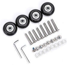 40mm x 18mm Luggage Suitcase Replacement Wheels, Rubber Swivel Caster Wheels ...