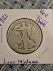 1921-P Walking Liberty Half Dollar Ket Date AG 246,000 Mintage