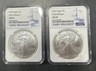 Lot of (2) One Oz. 2024 $1 U.S. Silver Eagle "Early Releases" NGC MS69 L#A22B