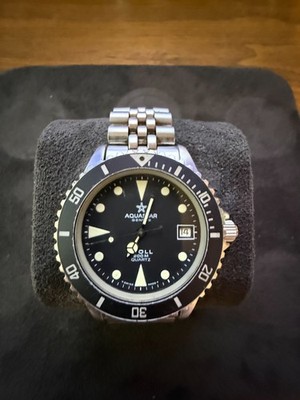 Vintage Aquastar Atoll 200 M Diving Quartz Watch