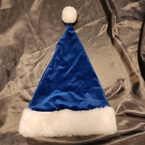 Indianapolis Colts Football Christmas Holiday Blue Fleece Santa Hat Forever Coll - Picture 2 of 4