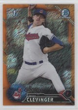 2016 Bowman Chrome Prospects Orange Shimmer Refractor 11/25 Mike Clevinger 07i7