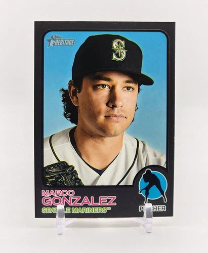 2022 Topps Heritage MARCO GONZALEZ Black Border /50 MARINERS #437