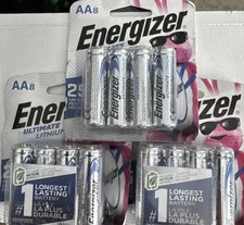  3 - 8 Packs AA Energizer Ultimate Lithium L91SBP Qty 24 Batteries Dated 2050 