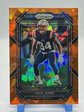 Jack Jones 2022 Panini Prizm - Orange Cracked Ice Prizm #395 (RC) - Patriots