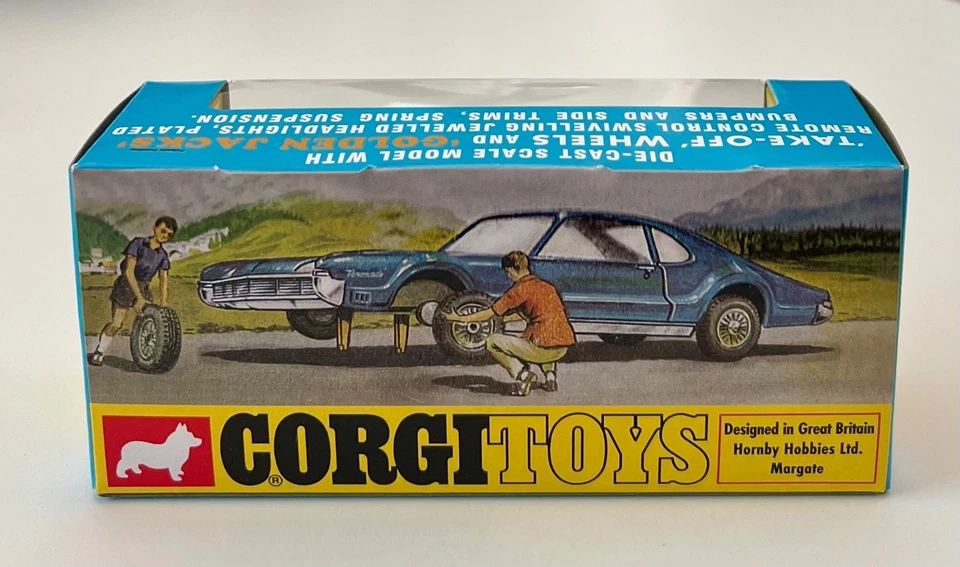 Oldsmobile Toronado goldmetallic, Corgi 1:50, "Golden Jacks" OVP, 1A re-Edition - Bild 4 von 4
