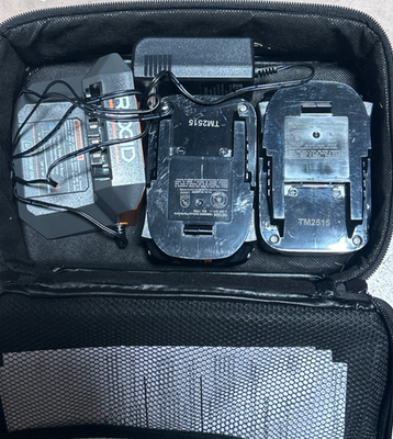 #ad RIDGID 18V Battery amp; Charger Kit w 2 Batteries Case TM2515 NEW OPEN BOX $69.75