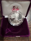 1987 S American Proof Silver Eagle - With Box & CoA 1 Oz Silver Coin