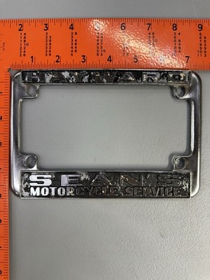 RARE Vintage Seans Cycle Center Hayward California Motorcycle License Frame