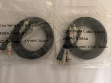 2 lot -6FT Component Video Cable/Audio 5 RCA Red Green Blue RGB for HDTV DVD VCR