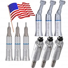 NSK Style Dental Slow Low Speed Handpiece Straight Contra Angle Air Motor 4 /2H