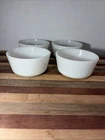 4 VTG White Milk-Glass Custard Cups by Anchor Hocking/Fire-King
