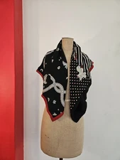 Vintage Paula & Mopitz Eivissa Ibiza Square Scarf Wrap Reversible