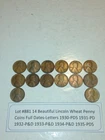 Lot #881 14 Beautiful Lincoln Wheat Coins 1930-PDS to 1935-PDS VG-Fine  Pictures