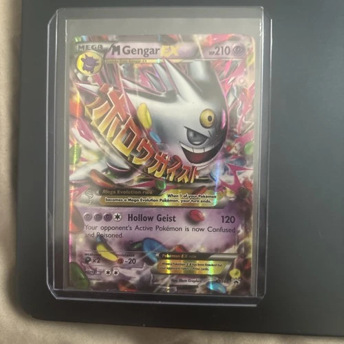 Pokémon Mega M Gengar EX Black Star Promo Shiny Holo Card XY166
