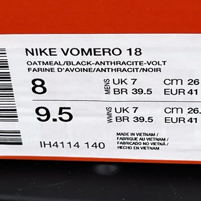 NEW Nike Zoom Vomero 18 ZoomX Oatmeal Anthracite NBY IH4114-140
