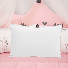 2Pcs Baby Pillowcase Set Reusable White Polyester Small Pillow Covers for Travel
