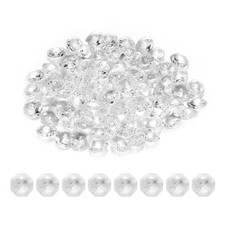 100Pcs 10mm 1 Hole K9 Crystal Octagon Glass Chandelier Beads, Clear