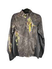 Mossy Oak Quarter Zip Mock Neck Performance Pullover, Size M 38-40, Camo Hunting