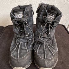 UGG Black Ankle Bootie Boots Lace-Up Insulate...